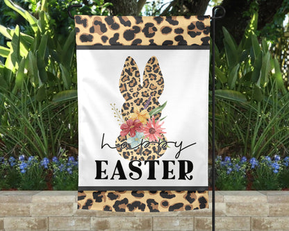 Happy Easter Flag - Cute Bunny Outdoor Decor - Easter Decor - Housewarming Gift