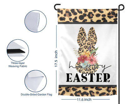 Happy Easter Flag - Cute Bunny Outdoor Decor - Easter Decor - Housewarming Gift