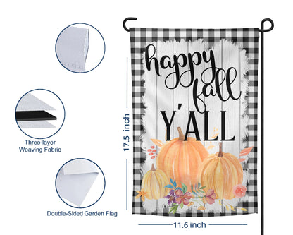 Happy Fall Y'all Flag - Outdoor Autumn Yard Decor - Housewarming Gift