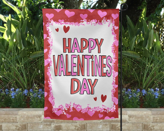 Happy Valentine's Day Flag - Cute Valentine's Outdoor Decor - Valentine's Day Decorations