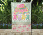 Hello Peeps Bunny Flag - Outdoor Easter Yard Decor - Housewarming Gift