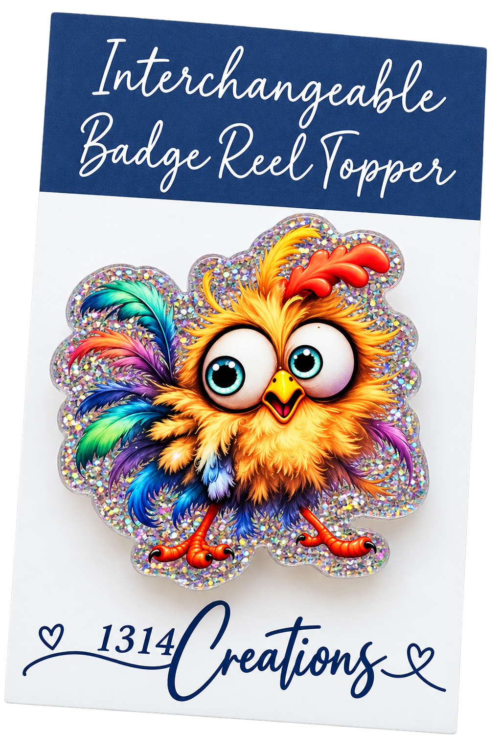 Just a Little Hen-Sane | Interchangeable Badge Reel & Topper Set