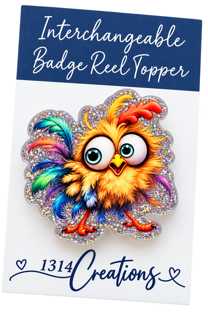 Just a Little Hen-Sane | Interchangeable Badge Reel & Topper Set