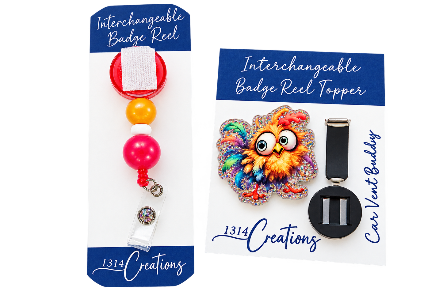 Just a Little Hen-Sane | Interchangeable Badge Reel & Topper Set