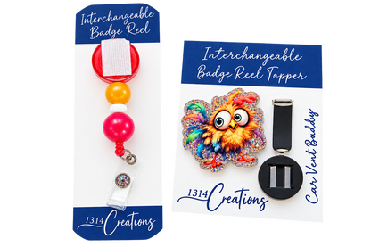 Just a Little Hen-Sane | Interchangeable Badge Reel & Topper Set