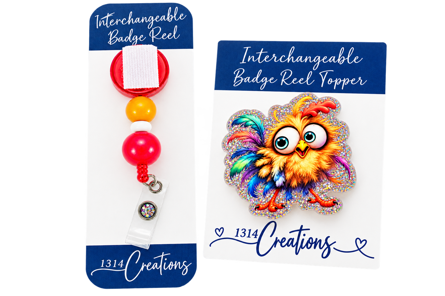 Just a Little Hen-Sane | Interchangeable Badge Reel & Topper Set