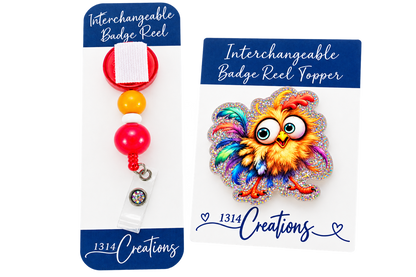 Just a Little Hen-Sane | Interchangeable Badge Reel & Topper Set