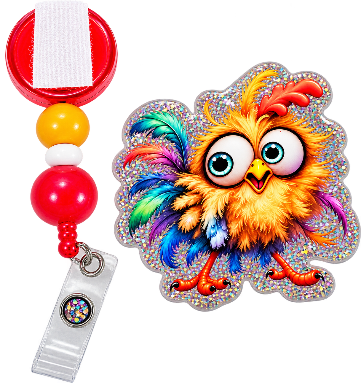 Just a Little Hen-Sane | Interchangeable Badge Reel & Topper Set