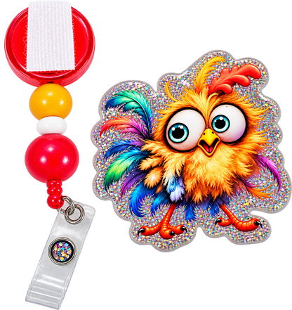 Just a Little Hen-Sane | Interchangeable Badge Reel & Topper Set