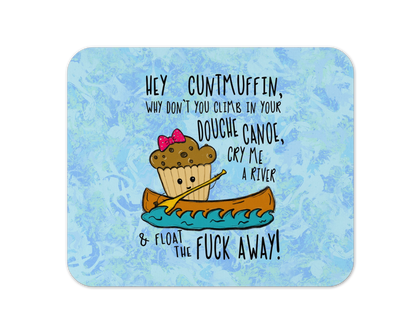 Douche Canoe Mouse Pad / Sassy Laptop Desk Mat / Funny Office Decor