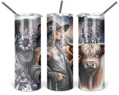 In My Highland Cow Era Tumbler / 20oz Tumbler With Straw / Gift For Cow Lovers