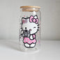 Kitty Cam Tumbler, Kawaii Kitty Flower Power Tumbler, Whiskered Memories Kawaii Kitty Gift Tumble