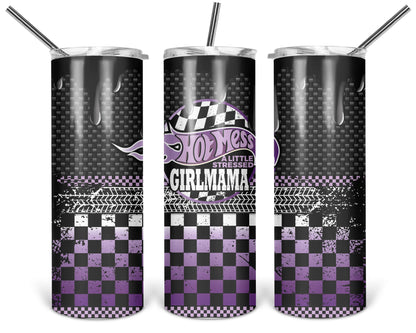 Hot Mess A Little Stressed Purple / Girl Mama Tumbler Set / Matching Mommy And Me / Gift For Mom