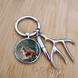 Bucking Wild Photo Charm Keychain - Personalized Hunting Keyring - Lanyard Gift For Hunters