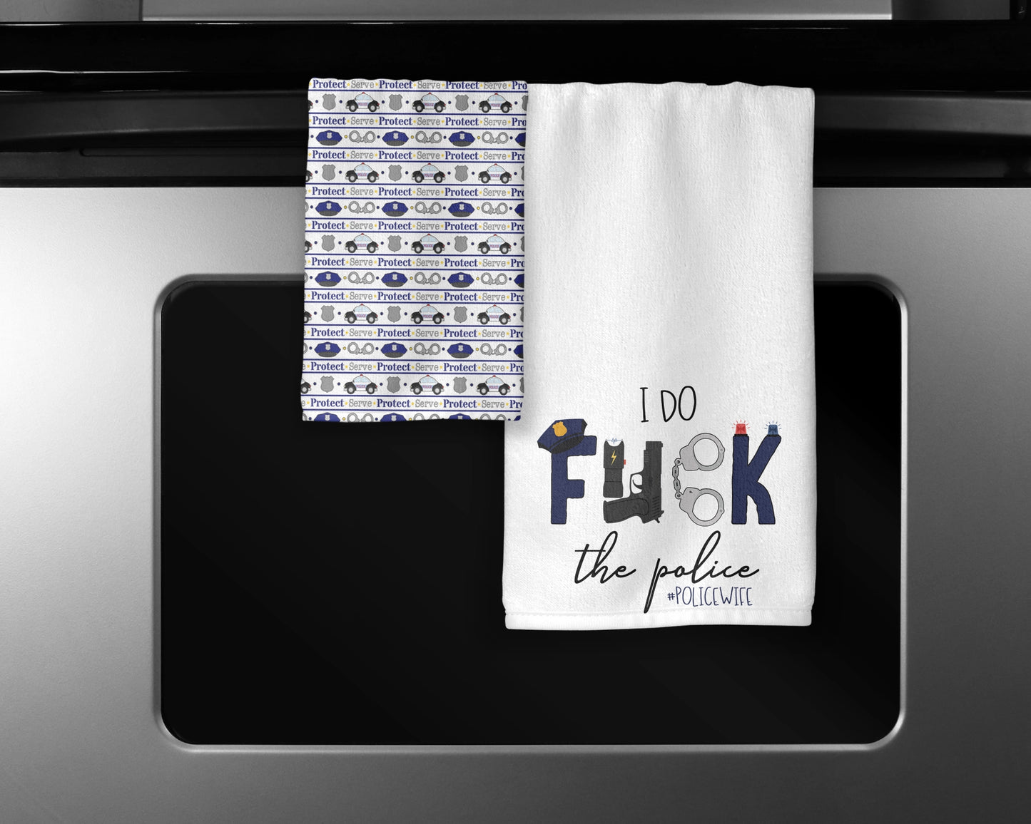 I Do The Police Towel Set - Law Enforcement Towels - Funny Police Wife Gift