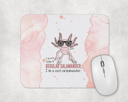 I'm A Cool Salamander Mouse Pad / Axolotl Laptop Gaming Desk Mat / Cute Gift For Animal Lovers