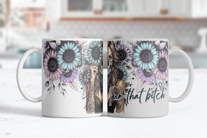 Floral Femme Fatale Mug - Self Empowerment Coffee Cup - Motivational Mug - Gift For Her