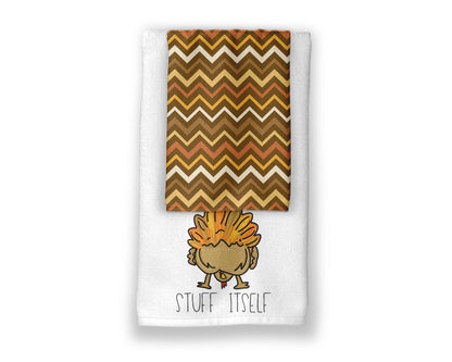 It Ain't Gonna Stuff Itself Towel Set - Thanksgiving Turkey Towels - Fall Kitchen Decor