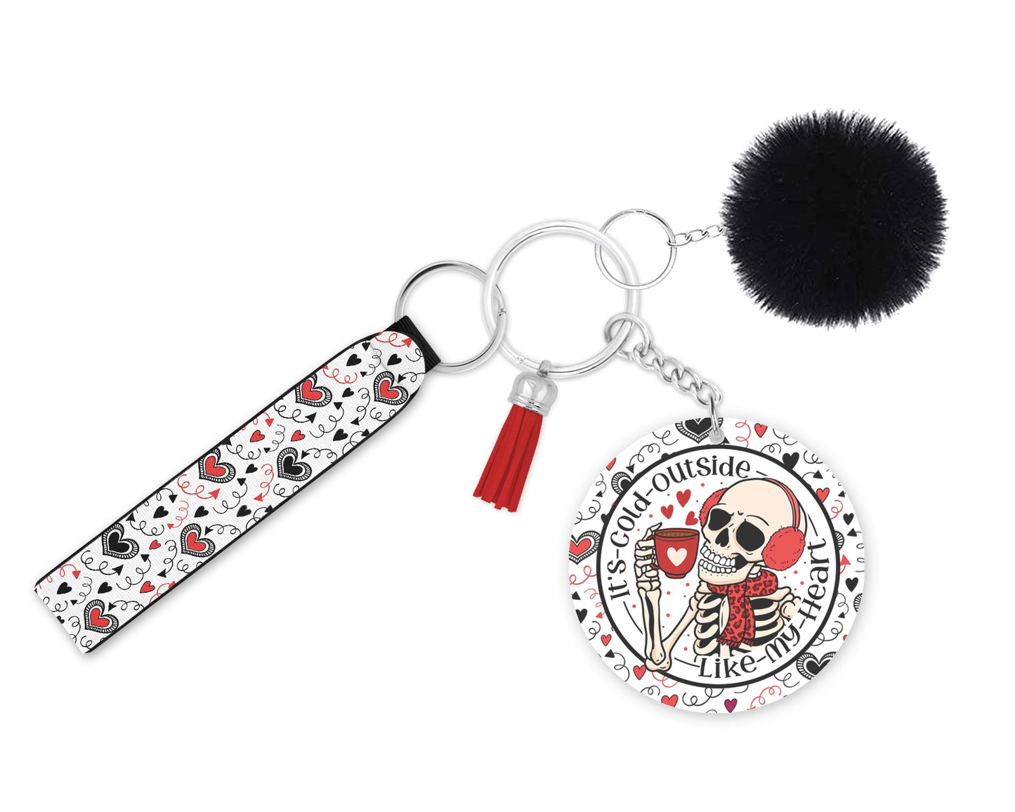 Frosted Soul Wristlet - Anti Valentine's Keychain - Funny Winter Keyring Lanyard