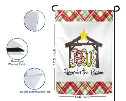 Remember The Reason Flag - Outdoor Holiday Yard Decor -  Christmas Garden Flag