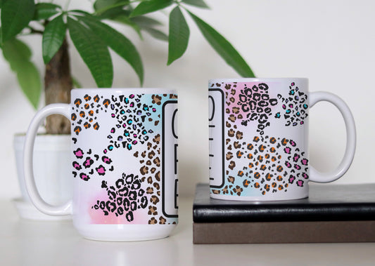 Jungle Java Mug,  Leopard Print Coffee Cup, Gift For Coffee Lovers