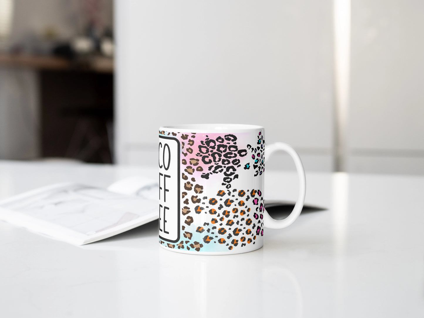 Jungle Java Mug,  Leopard Print Coffee Cup, Gift For Coffee Lovers