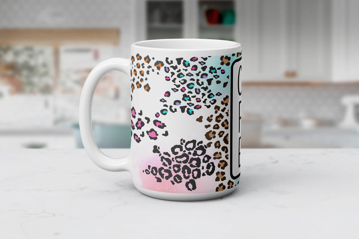 Jungle Java Mug,  Leopard Print Coffee Cup, Gift For Coffee Lovers