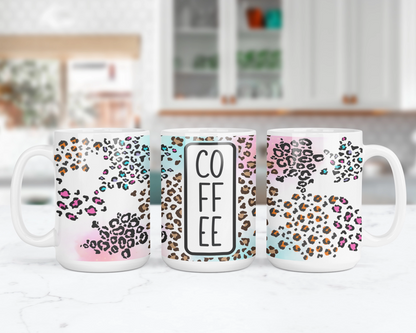 Jungle Java Mug,  Leopard Print Coffee Cup, Gift For Coffee Lovers