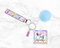 Just Breathe Keychain - Butterfly Wristlet - Inspirational Dandelion Lanyard - Menatl Health Awareness