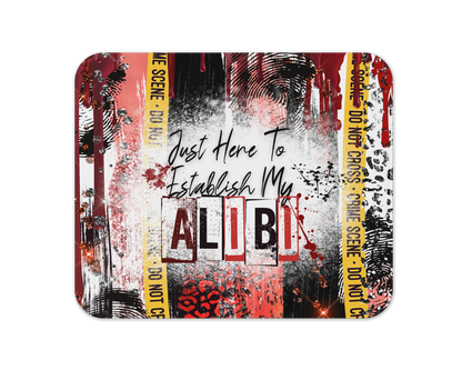 Airtight Alibis Mouse Pad / True Crime Junkie Mousepad / Gift For Crime Solver Documentaries Fan