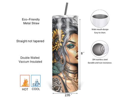 I'm Diagnosing You Tumbler / 20oz Sunflower Tumbler With Straw / Sassy Gift For Her