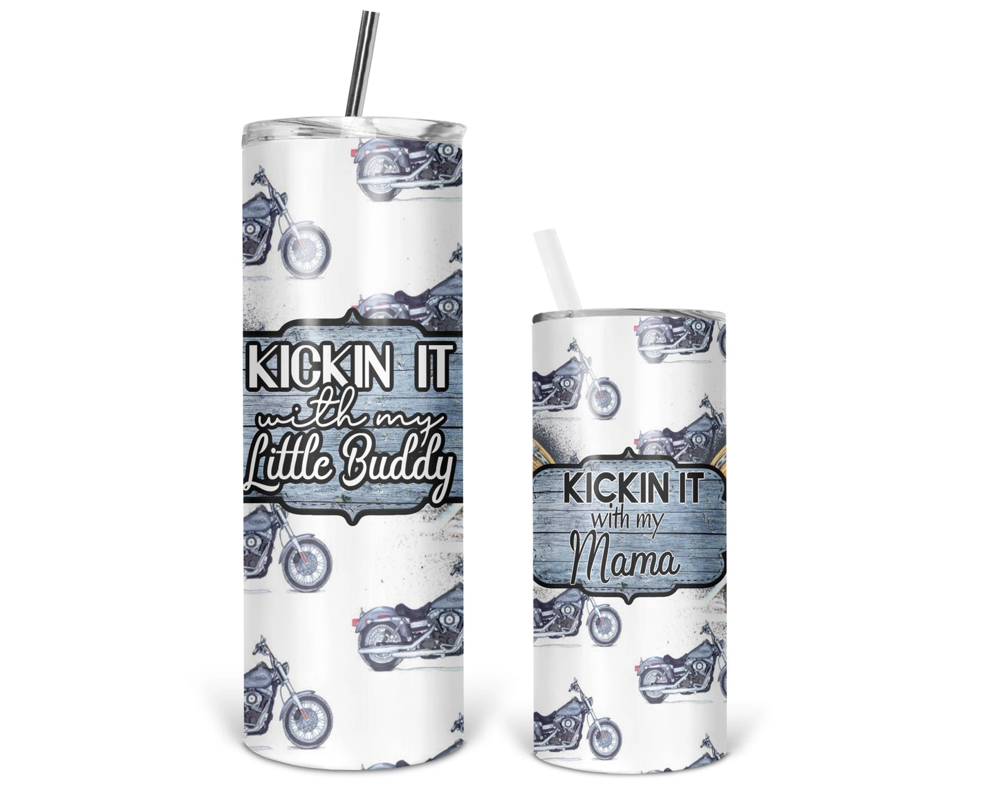 Kickin' It With my Mama/Mini Mommy and Me Tumbler Set – Custom