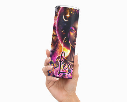 Leo Girl Tumbler / Horoscope Tumbler With Straw / Zodiac Sign Tumbler / Gift For Astrology Lovers