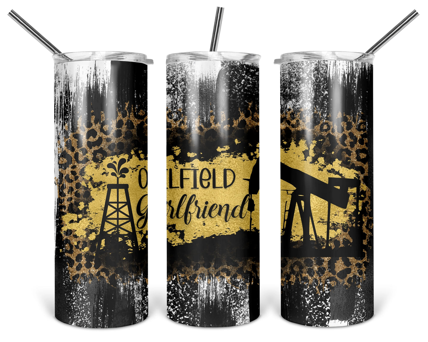 Black Gold Babe Tumbler - 20oz Oil Field Tumbler Cup - Drinkware Gift For Roughnecks