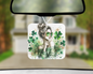 Lucky Girl Air Freshener / Celtic Felt Car Freshener / Clover Small Spaces Hanging Diffuser