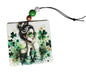 Lucky Girl Air Freshener / Celtic Felt Car Freshener / Clover Small Spaces Hanging Diffuser