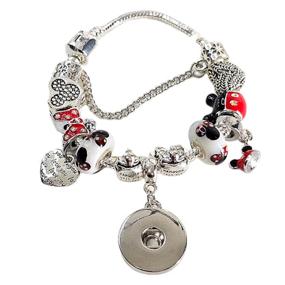 🪄 Magical Memories Personalized Photo Charm Bracelet! ✨ Silver Mouse Themed Charm Bracelet ✨ Family Vacation Bracelet