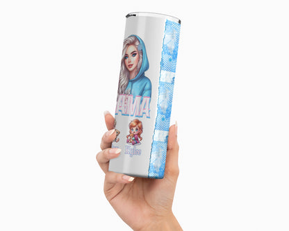 Mama's Frozen Kingdom Tumbler- 20oz Personalized Mom Tumbler With Straw - Gift For Mom