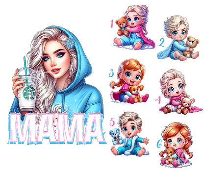 Mama's Frozen Kingdom Tumbler- 20oz Personalized Mom Tumbler With Straw - Gift For Mom