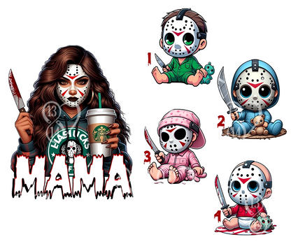 Mama's Slasher Squad Tumbler - Personalized 20oz Mom Tumbler With Straw - Gift For Horror Fans