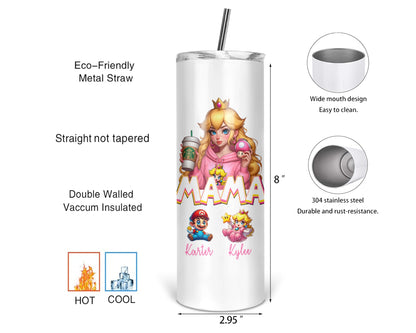 Royal Mama Tumbler- 20oz Mama Princess Tumbler With Straw - Gift For Mom