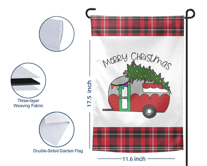 Jolly Camper Garden Flag - Outdoor Christmas Yard Decor - Housewarming Gift