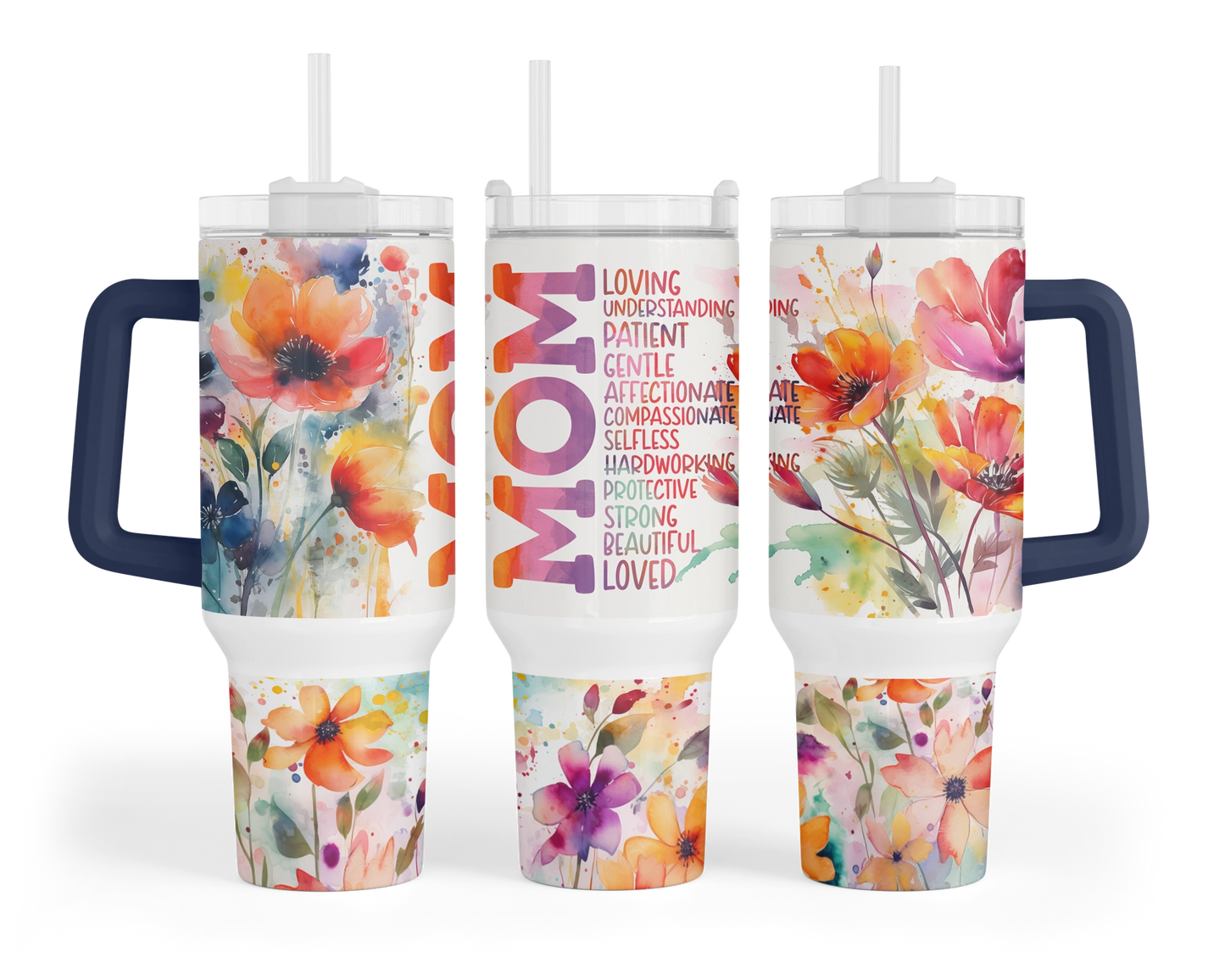 The Motherlode Tumbler - 40oz Positive Affirmations Travel Tumbler With Handle - Gift For Mom