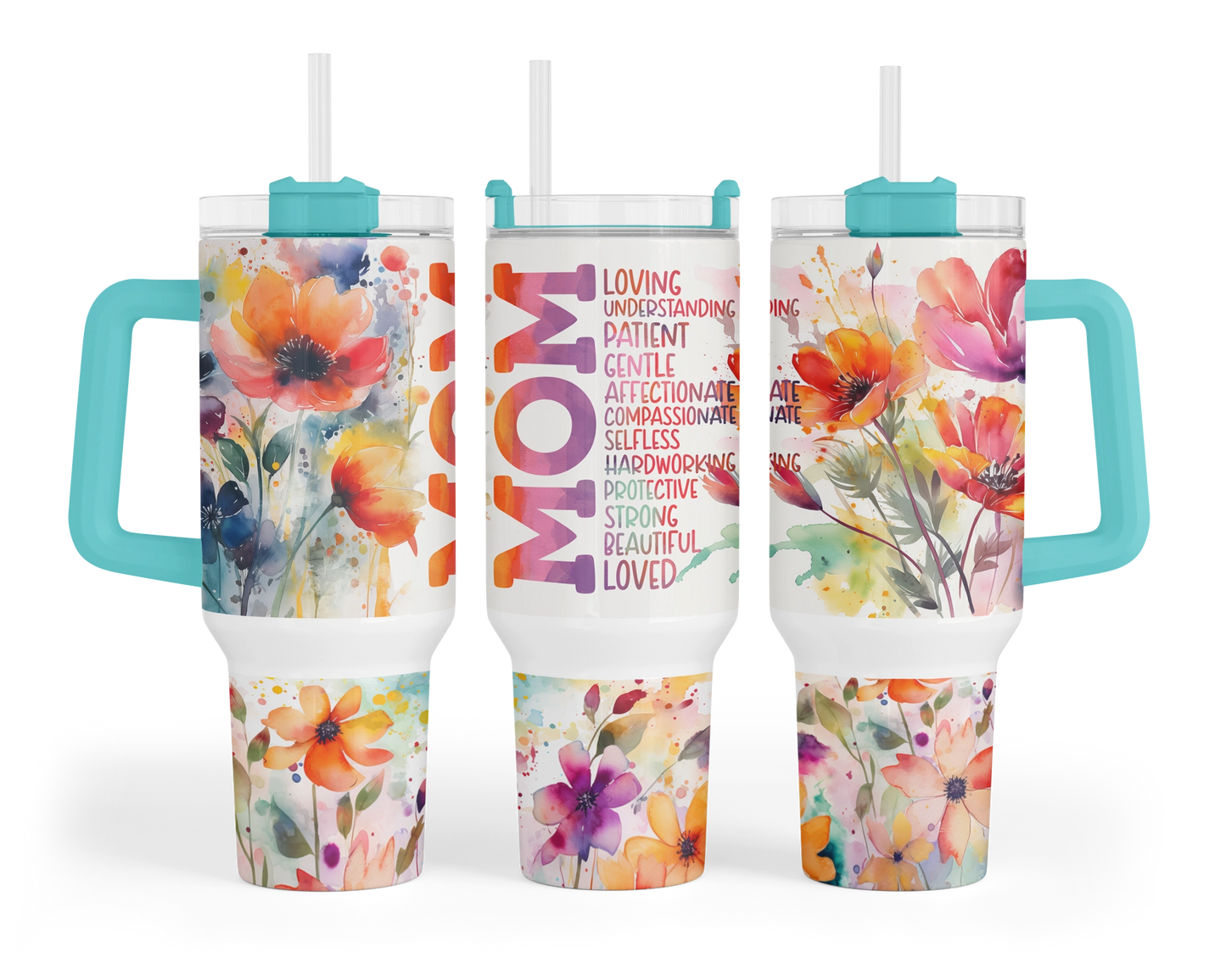 The Motherlode Tumbler - 40oz Positive Affirmations Travel Tumbler With Handle - Gift For Mom