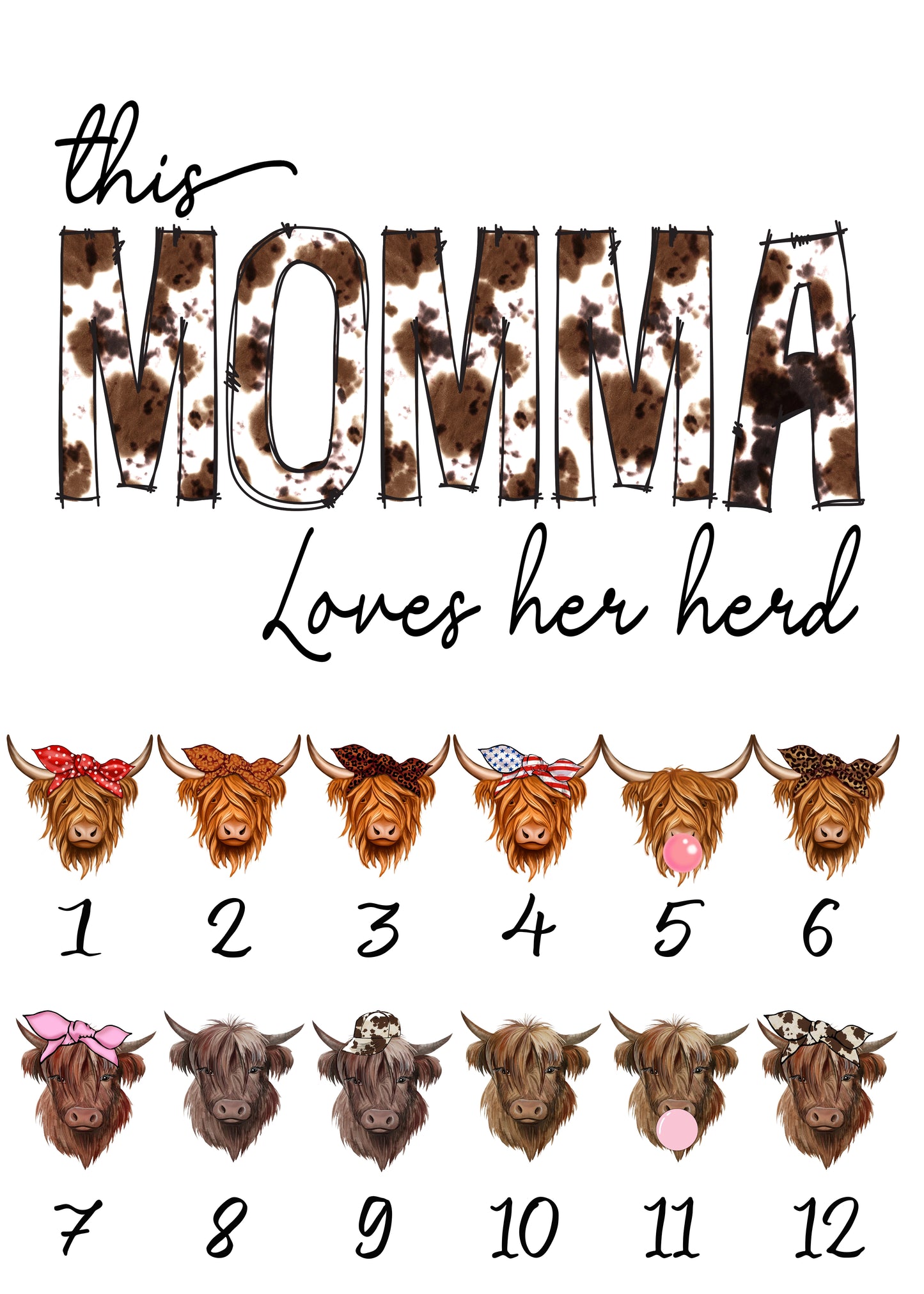 This Momma Loves Her Herd Mug - Personalized Cow Themed Mom Coffee Mug - Gift For Mother's Day