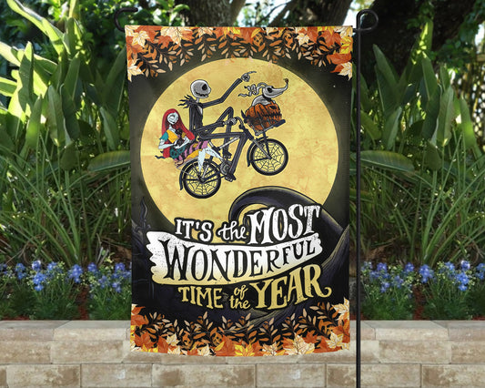 It's The Most Wonderful Time Of The Year Flag - Halloween Yard Decor - Outdoor Fall Decor