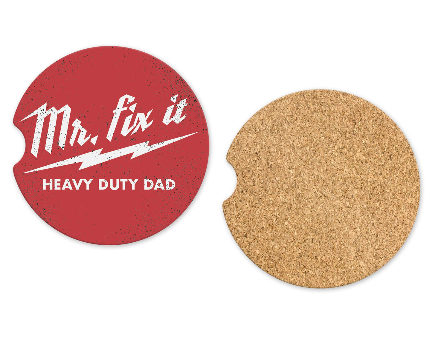 Mr Fix It Car Coasters - Set of 2 Funny Cup Coasters - Gift For Him