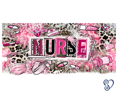 Leopard Love Nurse Mug, Custom RN Coffee Cup, Nurse Appreciation Gift