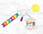 Peace Love Equality Keychain - Equal Rights  LGBTQ+ Wristlet - Pride Month Rainbow Lanyard