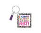 Discounted Intellects Keychain - Penny For Your Thoughts Keyring - Funny Sarcastic Lanyard